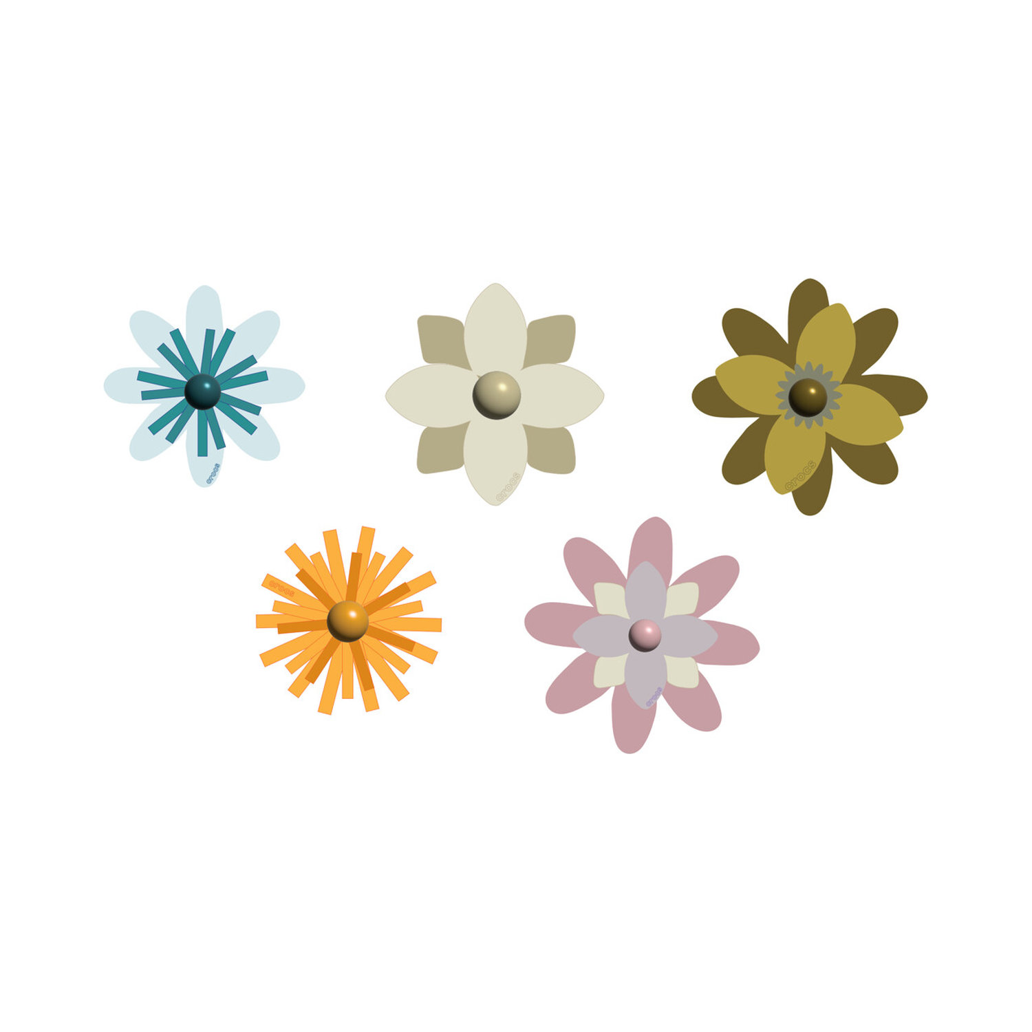 FAUX LEATHER FLORAL 5 PACK image number null