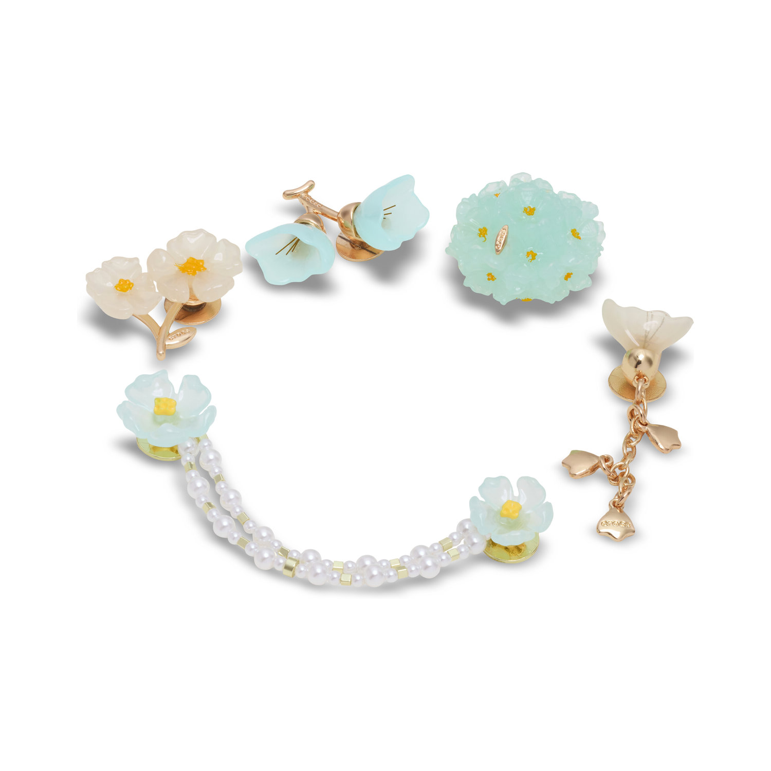 BLUE DAINTY FLORAL 5 PACK image number null